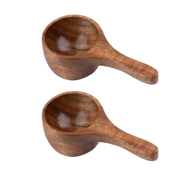 2 Piezas Cuchara de Madera Mini Medidora de Café Cuchara de Helado de Madera Cuchara Medidora de Cocina