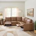 thumbnail image 4 of Better Homes & Gardens Allen Faux Leather Power Reclining Sectional, Cocoa, 4 of 15