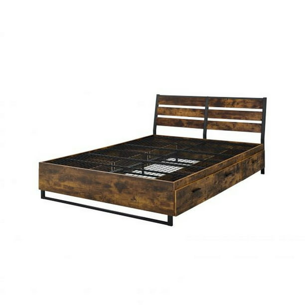Eastern King Bed With 6 Drawers And, Eastern King Metal And Wood Bed Frame