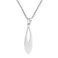thumbnail image 2 of Refined .925 Sterling Silver Long Teardrop with Cut-Out Pendant Necklace, 2 of 6