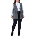 thumbnail image 2 of Agnes Orinda Women's Plus Size Anorak Utility Vest Drawstring Lightweight Sleeveless Cargo Hooded 4X Dark Gray, 2 of 6