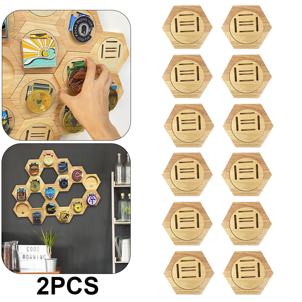 Caja De Exhibición De Terciopelo Azul - Pack De 6 Piezas Para Medallas, Insignias Escolares Y Colecciones