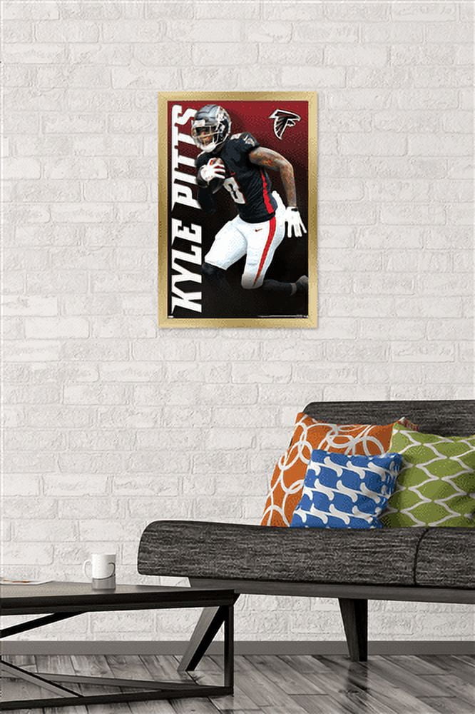 NFL Atlanta Falcons - Kyle Pitts 21 Wall Poster, 14.725" x 22.375", Framed