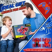 Carsky Double-Sided RC Stunt Car, 360° Spins Spider 4WD Remote Control Vehicle with Side-Driving, LED Lights & All-Terrain Tires, Rechargeable Racing Toy Gift for Boys & Girls 6-12