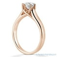 thumbnail image 3 of Round Cut Forever Brilliant Moissanite 6-Prong Trellis Solitaire Engagement Ring in 14k Rose Gold, 3 of 4