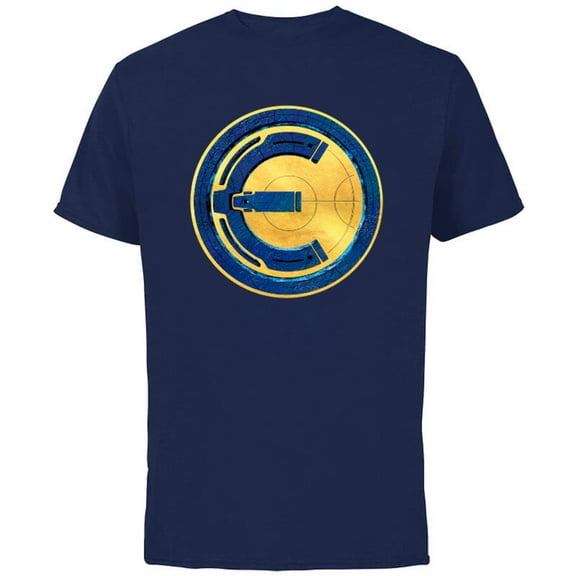 Marvel Eternals Blue and Yellow Icon - Short Sleeve Cotton T-Shirt for Adults - Customized-Navy