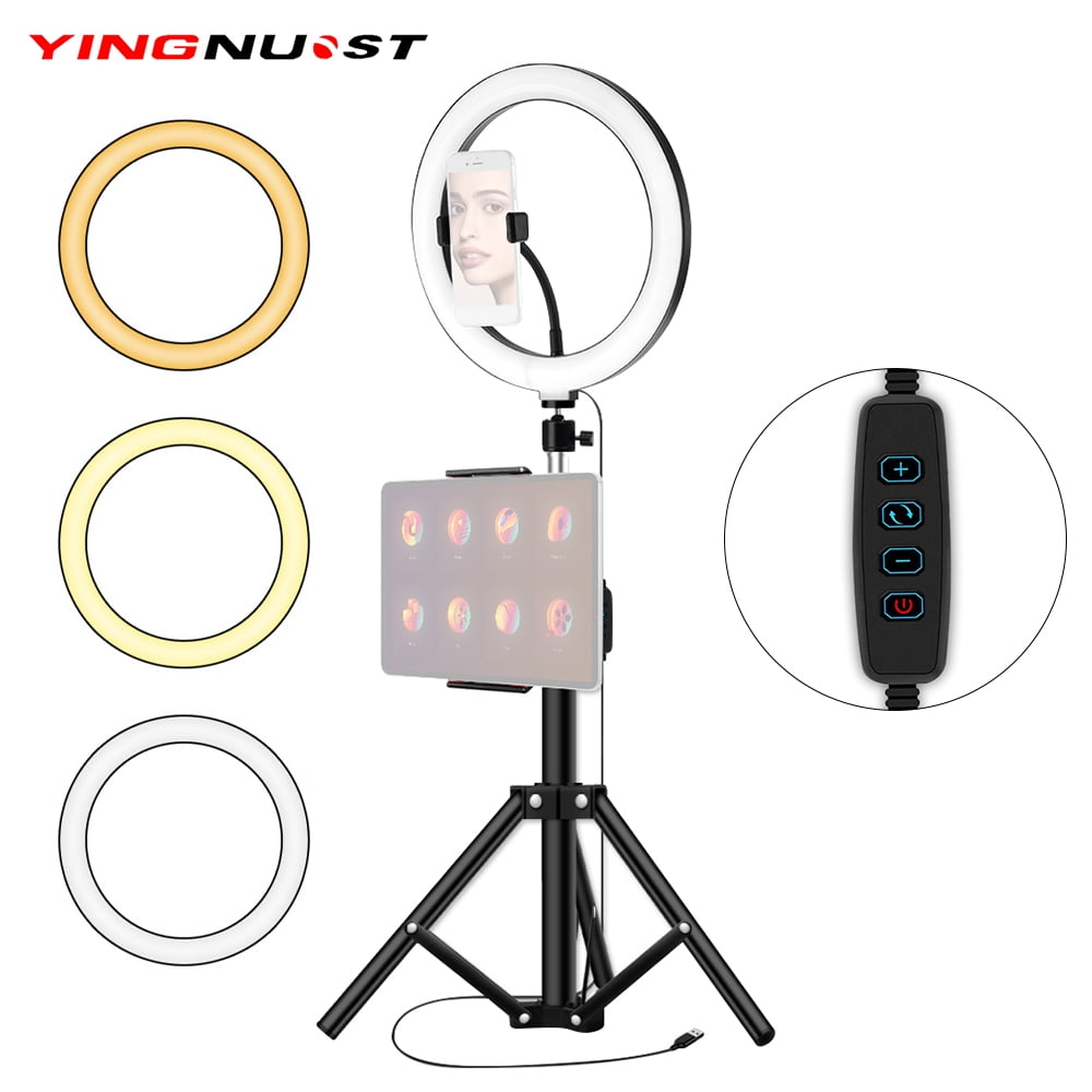 Professional Selfie Ring Light Set, iMountek 18 Dimmable LED Ring Light  with Tripod Phone Holder Carrying Bag