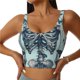 thumbnail image 1 of Balery Butterflies Skull Bows Sujetadores deportivos con espalda cruzada para mujer, acolchados, sin costuras, de alto impacto, ideales para yoga, gimnasio, entrenamiento y fitness.-X-Large, 1 of 8