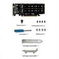 thumbnail image 2 of PCIE 4.0 Dual-Disk PCIeX16 to M.2 M-Key NVME SSD Expansion Card,Supports 4 NVMe M.2 M Key 2280 SSD, 2 of 8