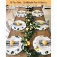 thumbnail image 4 of 13 Inch Round Placemats Set of 6, Spring Butterfly Dragonfly Non Slip Heat Insulation PP Table Mats, Farmhouse Botanical Floral Washable Place Mats for Kitchen Dining Party Table Decor, 4 of 7