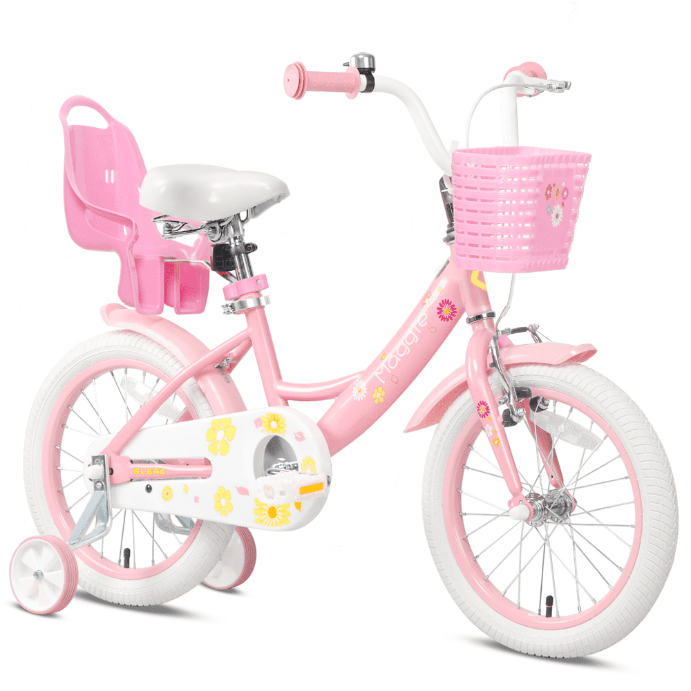Kids pink bike with basket new arrivals