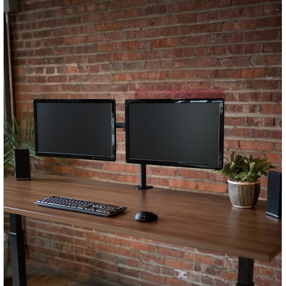 Vivo Dual Lcd Monitor Desk Mount Stand Heavy Duty Fully Adjule Vivo Dual Lcd Monitor Desk Mount Stand Heavy Duty Fully Adjule Fits 2 Screens Up To 27 V002 Com