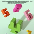 thumbnail image 4 of Colorful Number Stacking Blocks - 20PC Wooden Math Toy, 4 of 7