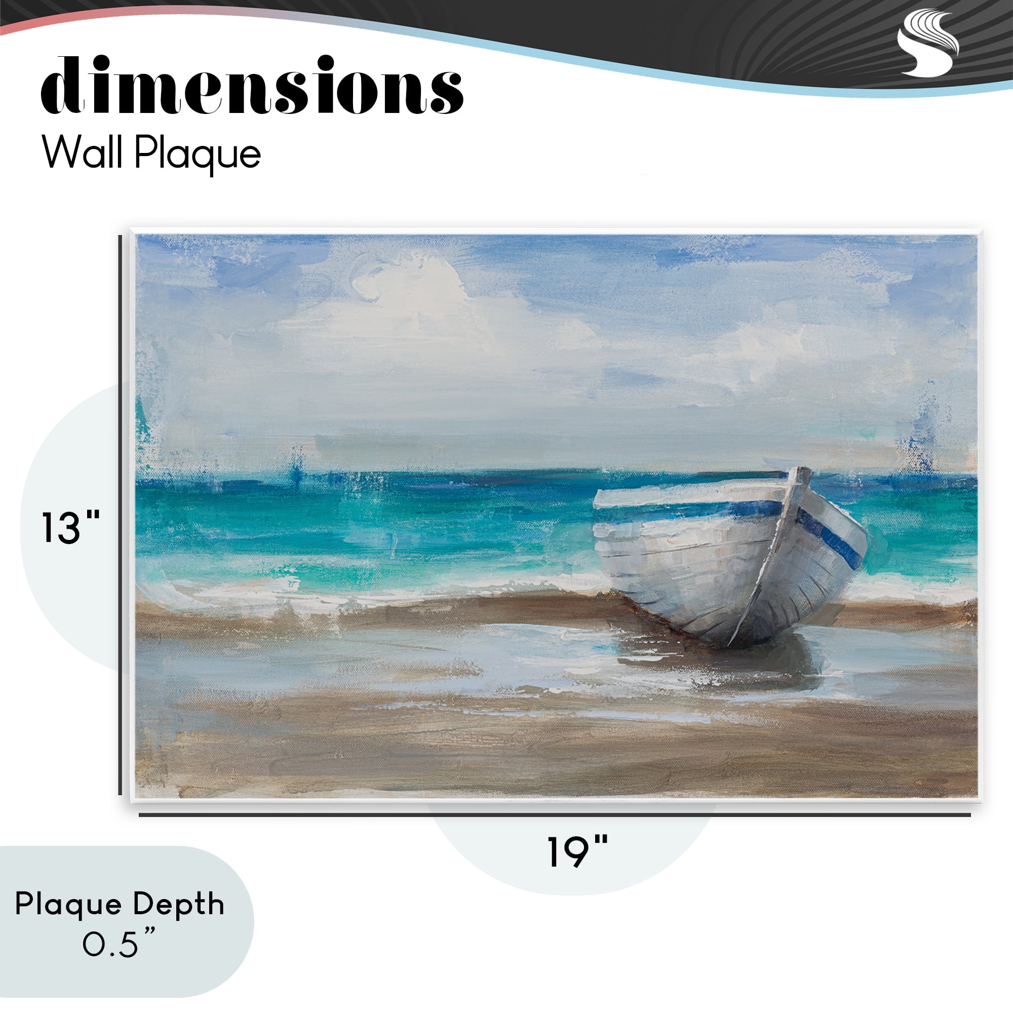 Stupell Industries Painterly Boat On The Shore Wall Plaque Art, design by Cloverfield & Co.