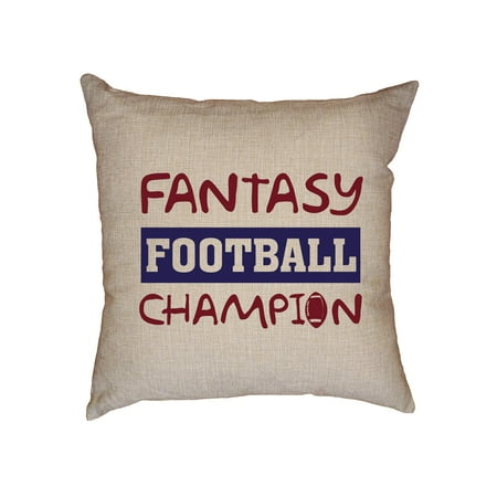 Cool Fantasy Football League Champion Trophy Decorative Linen Throw Cushion Pillow Case with