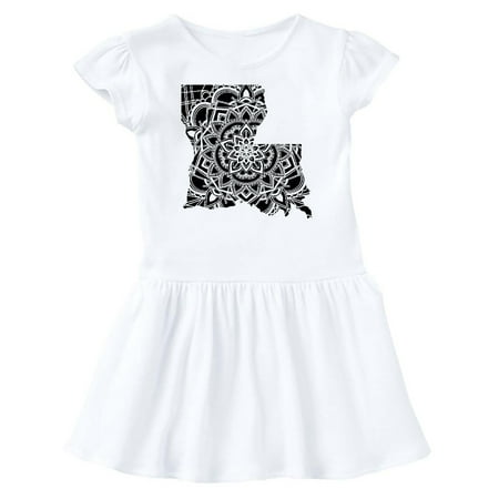

Inktastic Louisiana Silhouette Mandala Gift Baby Girl Dress