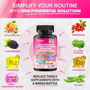 Myo Inositol Supplement 750mg, Berberine 500mg, D-Chiro Inositol 50mg, Folate 400mcg, Chromium 100mcg, Ceylon Cinnamon 200mg, Ashwagandha 100mg, DIM 75mg, Vitex Chasteberry 150mg, 90 Capsules