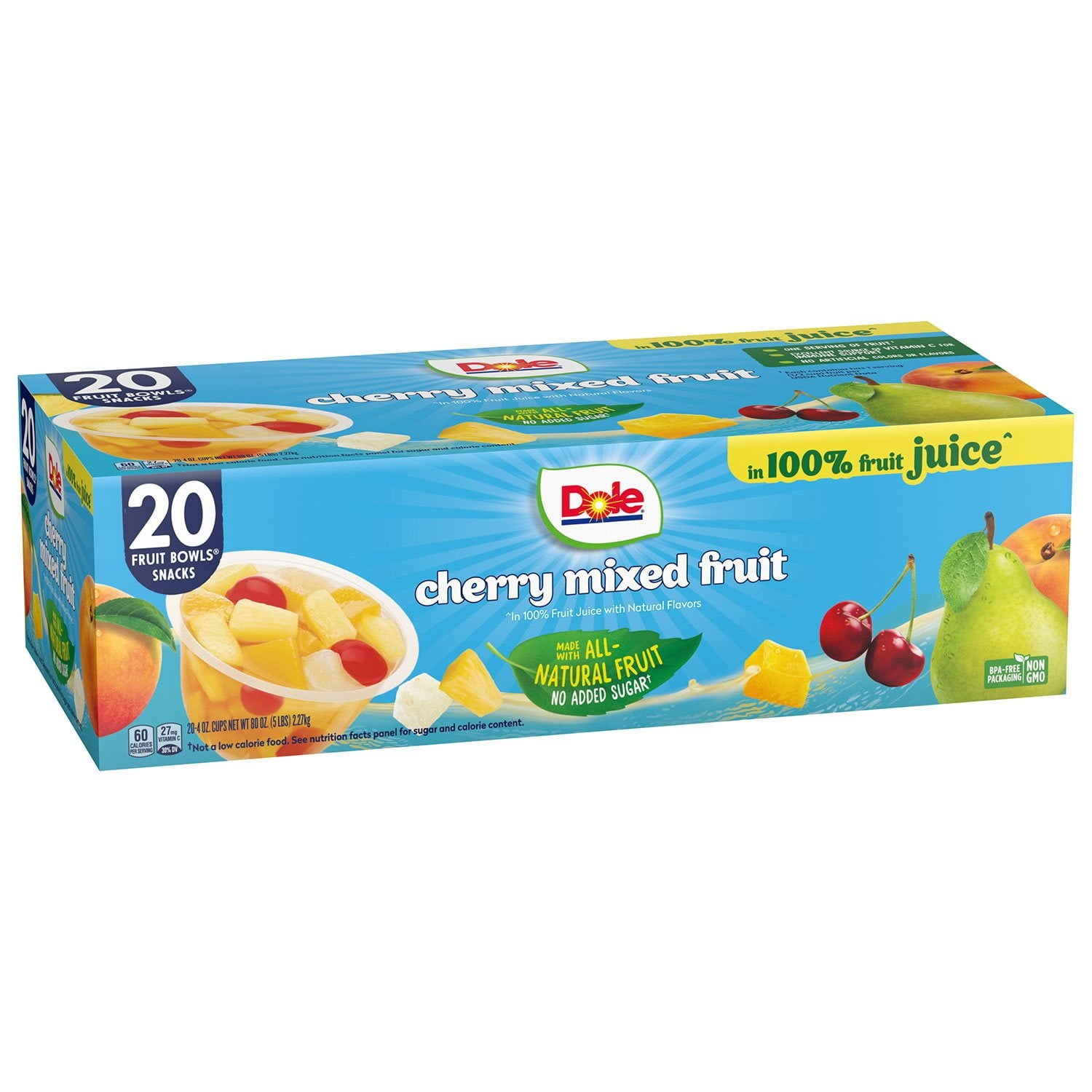 Dole Cherry Mixed Fruit in 100% Fruit Juice From Concentrate 20