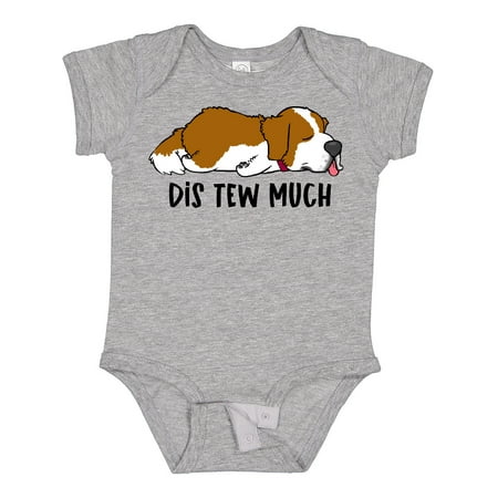 

Inktastic Napping Dis Tew Much St. Bernard Boys or Girls Baby Bodysuit