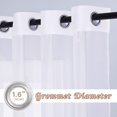thumbnail image 2 of ZMLEVE Rideaux Transparents pour Fenêtre - Rideaux à Illets Légers et Respirants (Lot de 2, 54 Pouces de Large x 63 Pouces de Long, Blanc), 2 of 7