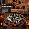 thumbnail image 4 of 3D Halloween Rugs Optical Illusion Rug Halloween Quilted Round Rug 3D Illusion Modern Home Decor(Abyss Skeleton), 4 of 6