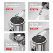 HiBREW H13 Semi-Automatic Espresso Maker - 6 Programmable Drink Modes, 1.3L Water Tank & Adjustable Pre-Infusion