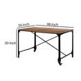 thumbnail image 7 of Vintage Industrial Antique Bronze Home Office Wood Desk, 7 of 7