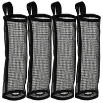 HAMPPLIES Organizing Trash Bag Rack Black 4Pcs 14.8X4.5X4.5In