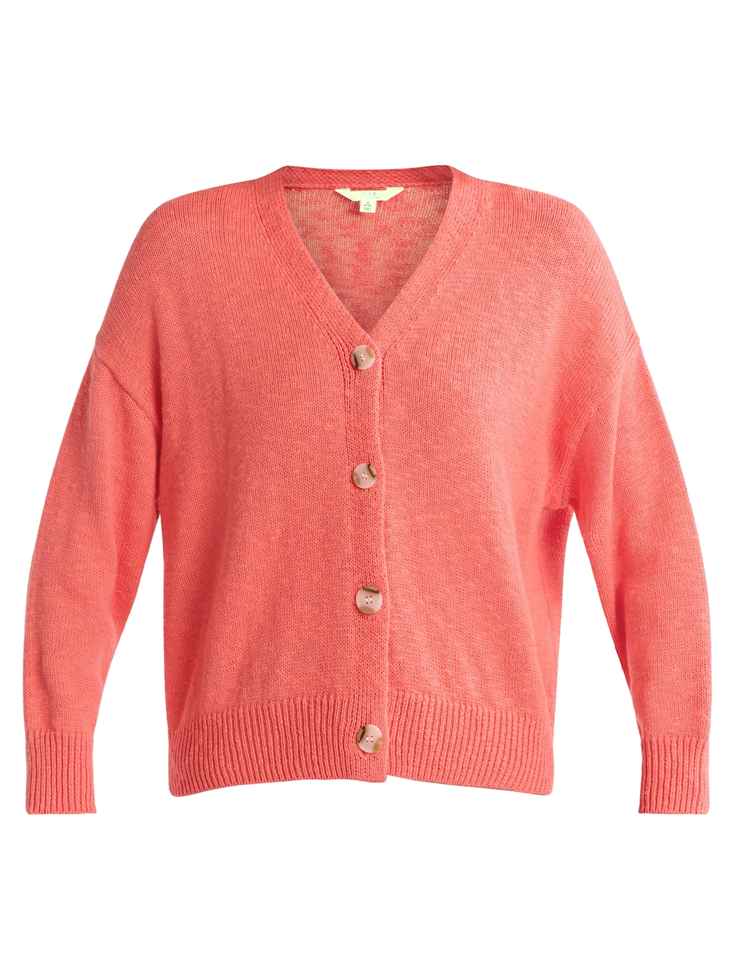 Time and Tru Women’s Cotton Boyfriend Cardigan Sweater, Lightweight, Sizes XS-XXXL