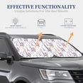 thumbnail image 4 of Honeii Lavender Flowers Print Foldable Car Sun Shade for Windshield, 2-Piece UV Protection Shade, Protects Car Interior, Ideal for Cars, Trucks, SUVs-Medium, 4 of 6
