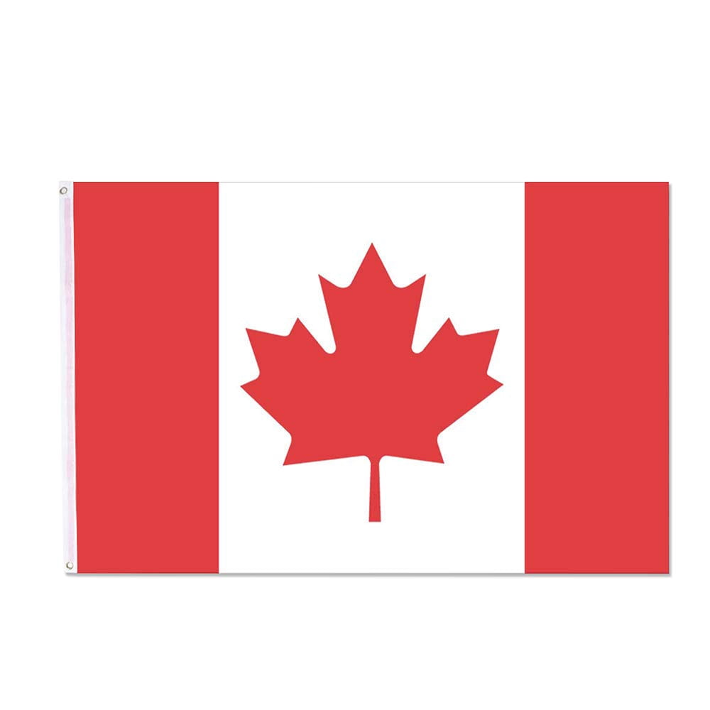 Yeshom 4x6 Durable Polyester Canadian Flag with Vivid Fade-Resistant Colors and Brass Grommets