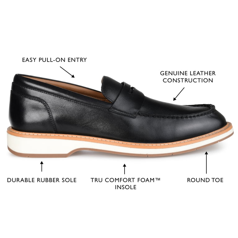Thomas & Vine Mens Watkins Slip-on Penny Loafer, Widths  display picture 3