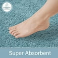 thumbnail image 3 of Junovo Soft Bathroom Rug Runner Absorbent Microfiber Bath Rugs for Bathroom Non Slip Bath Mat for Tub, Shower Floor,24"x36",Spa Blue, 3 of 5