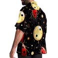 thumbnail image 3 of Seven Starred Ladybird Men's Short Sleeve Casual Printed Button Down Beach Shirts Hawaiian Style Unisex Summer Shirt, 3 of 6