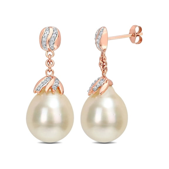 Everly Women's Cultured Pearl 14k Rose Gold Earrings