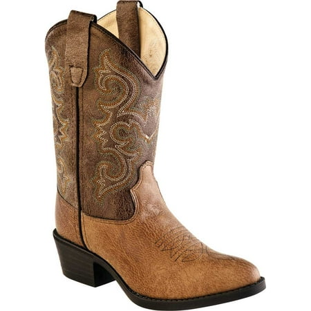 

Old West Children s All Over Leatherette Material J Toe Boots
