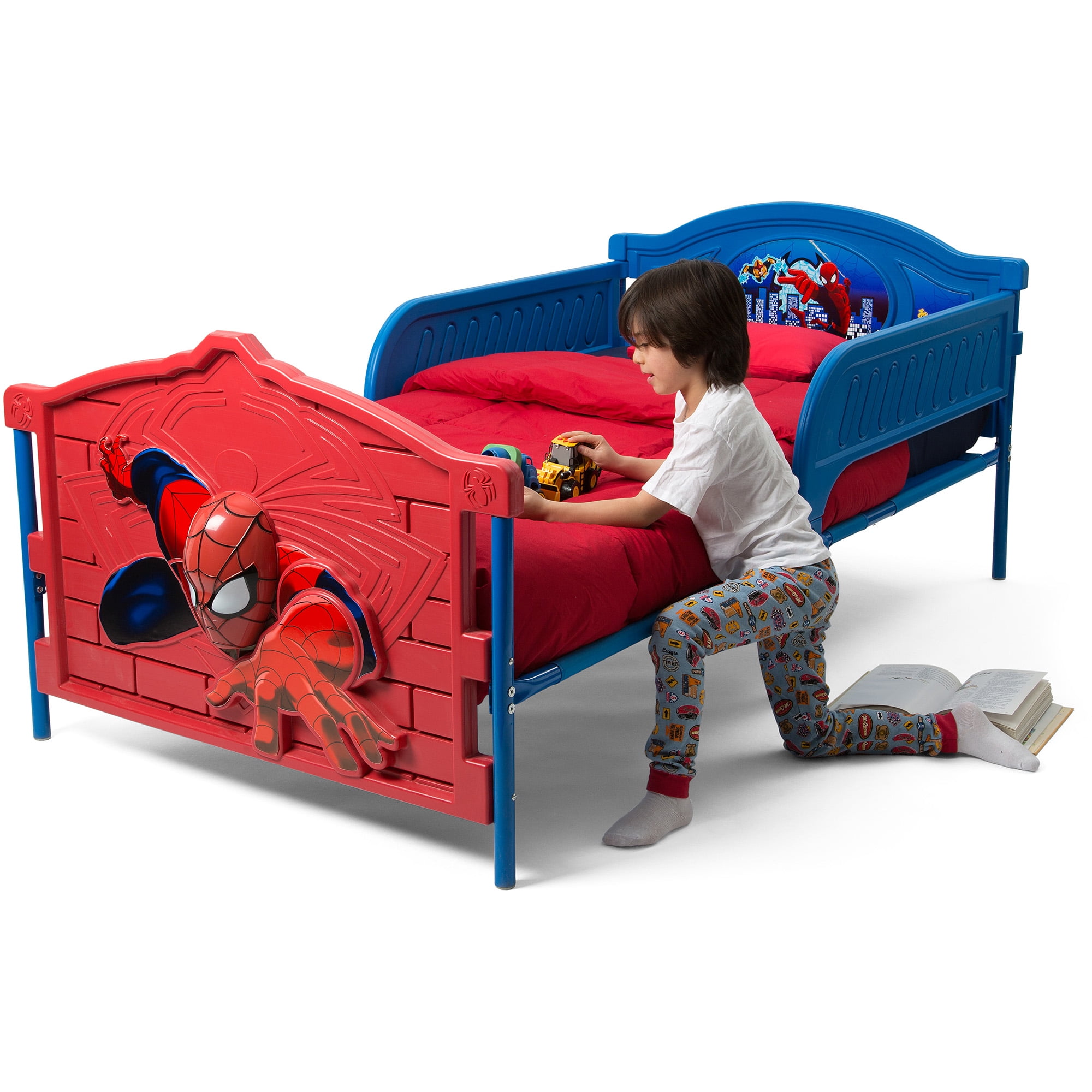 marvel spider-man 3d twin bed - walmart marvel spider-man 3d twin bed - walmart