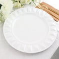 thumbnail image 3 of Balsa Circle 6 White Round 13 in Plastic Charger Plates Bejeweled Trim Wedding Party Events Decorations Supplies, 3 of 8