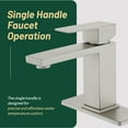 thumbnail image 5 of Cobbe Single-Handle Bathroom Sink Faucet for Vanity Single-Hole Installation Basin Faucet with Pop-Up Drain Brushed Nickel, 5 of 10