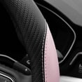 thumbnail image 4 of Soft Cute Light Pink Microfiber Leather Anti-Slip Steering Wheel Cover, Universal 15 Inch for Women Girls, Fit Vehicles, Sedans, SUVs, Vans, Trucks, 4 of 6