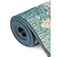 thumbnail image 2 of Unique Loom Outdoor Modern Collection Area Rug - Strive (3' 1" Round Aqua Blue/Yellow), 2 of 9