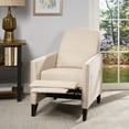 thumbnail image 2 of Noble House Beige Standard Contemporary Push Back Recliner with Nailhead Trim, 2 of 7