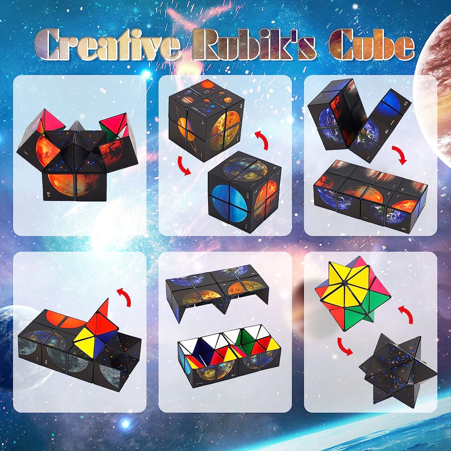 Pearoft 2-in-1 Magic Star Cube Fidget Toy photo 3