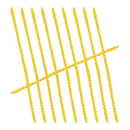 PTOOTP 10Pcs Yellow Silicone Spiral Curl Rods for Hair Styling, Perm Rods for Home and Travel Use