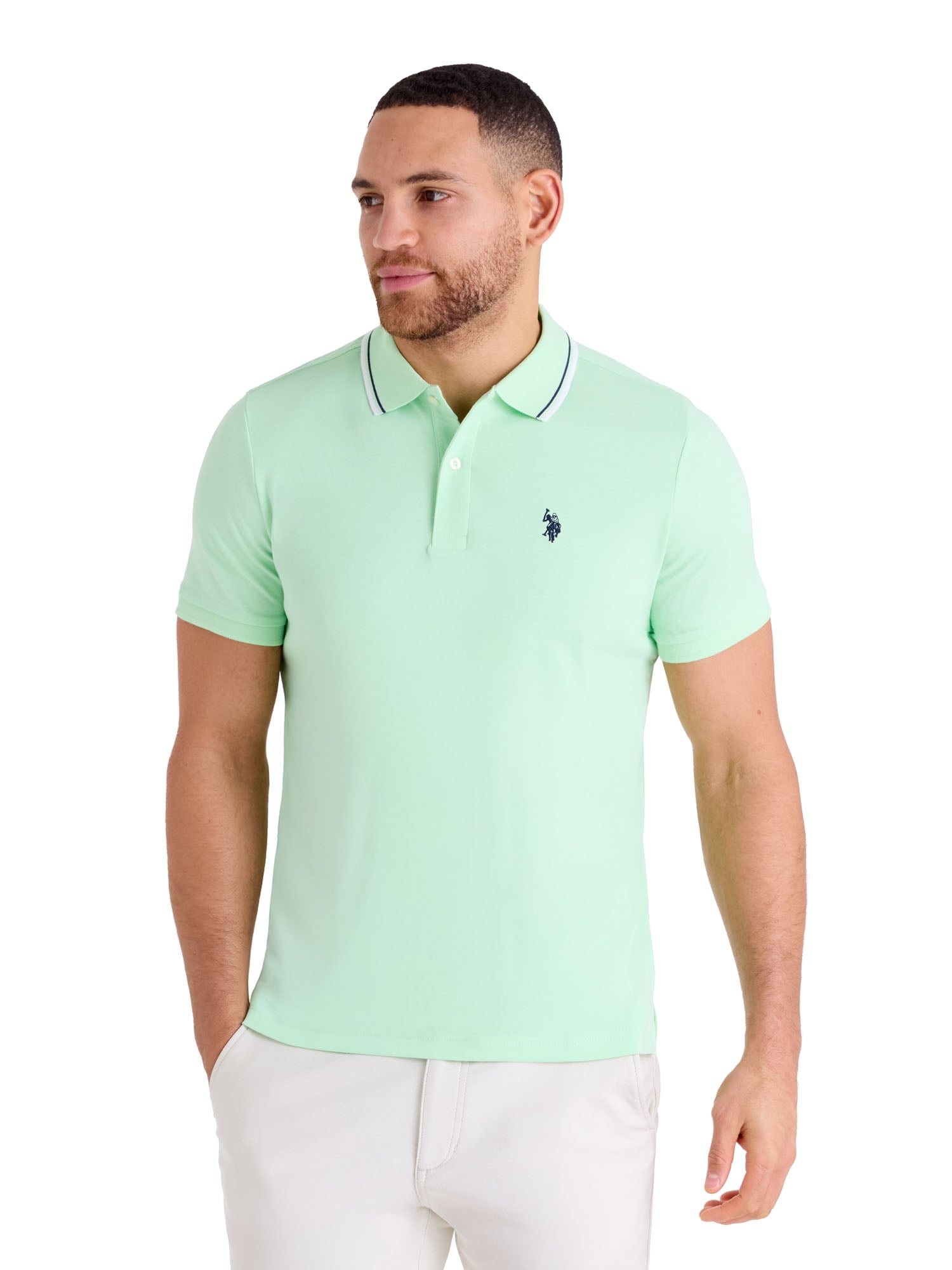U.S. Polo Assn. Men's Classic Tipped Interlock Polo Shirt