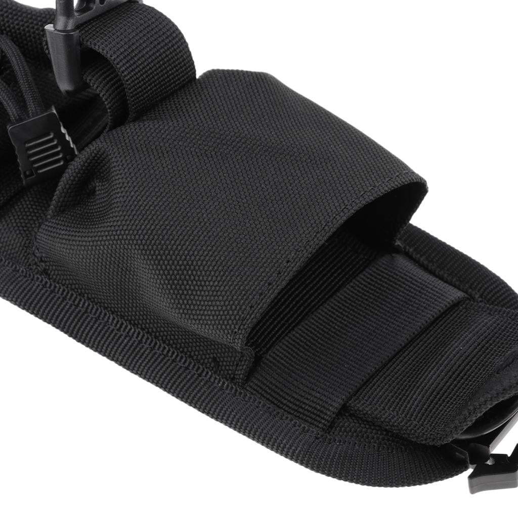 harayaa 2x Molle Camping Compact Pouch Waterproof Single Shoulder Strap Bag - Black