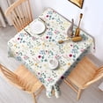 thumbnail image 2 of Pioneer Flower Floral Print Pattern Square Tablecloth,Waterproof Square Table Cover,Wipeable Spillproof Washable Table Cover for Home Kitchen Party Decor 42"X42"(107x107cm), 2 of 6