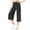 Black, variant on Gauchos Pants - Women's High Waisted Straight Leg Casual Sporty Travel - Versatile Seven Eighths Yoga Pants for Summer,Black S