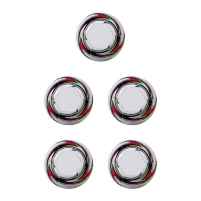 Youkk Fun Soccer Ball For Kids Waterproof Competitive Game PU Leather Fun Football Training Soccer Ball White 5Set