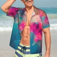 thumbnail image 5 of Lsque Colorful Lightbulb Abstract pattern Hawaiian Shirt for Men, Unisex Summer Beach Casual Short Sleeve Button Down Shirts-XX-Large, 5 of 9